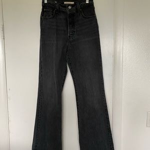 Levi’s rib cage flare black jeans